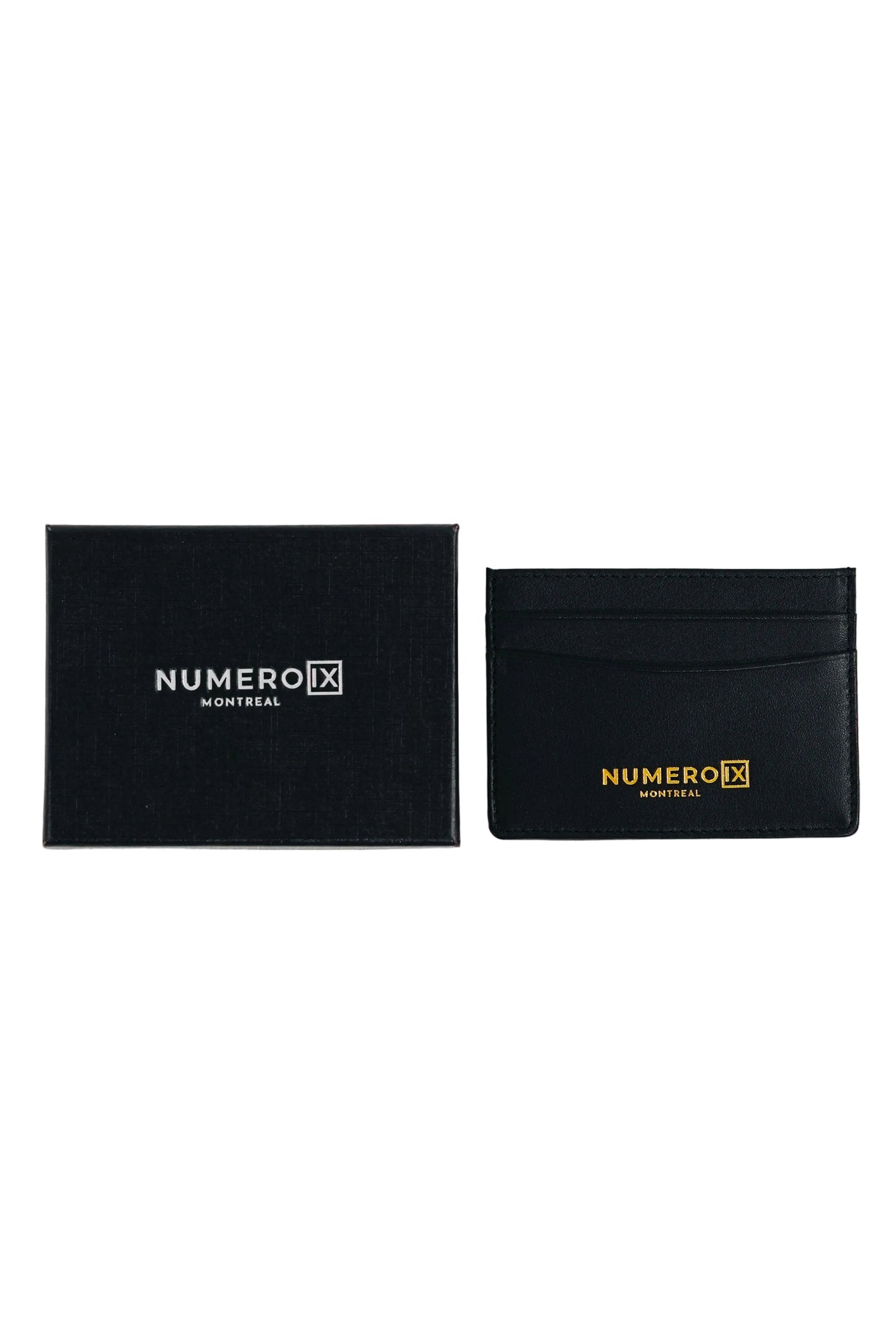 IX gold embossed card holder