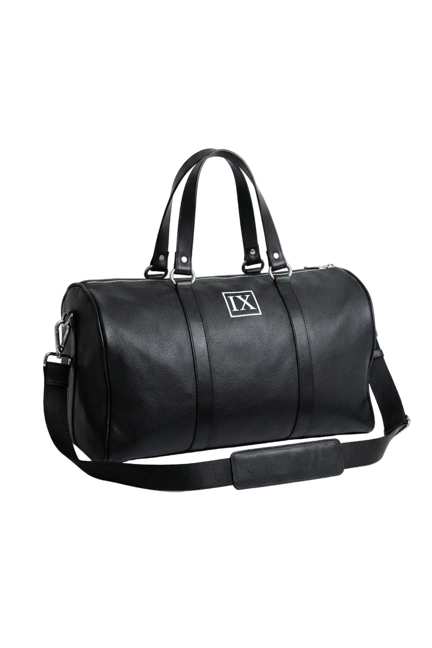 IX leather duffle bag