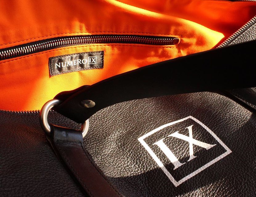 IX leather duffle bag