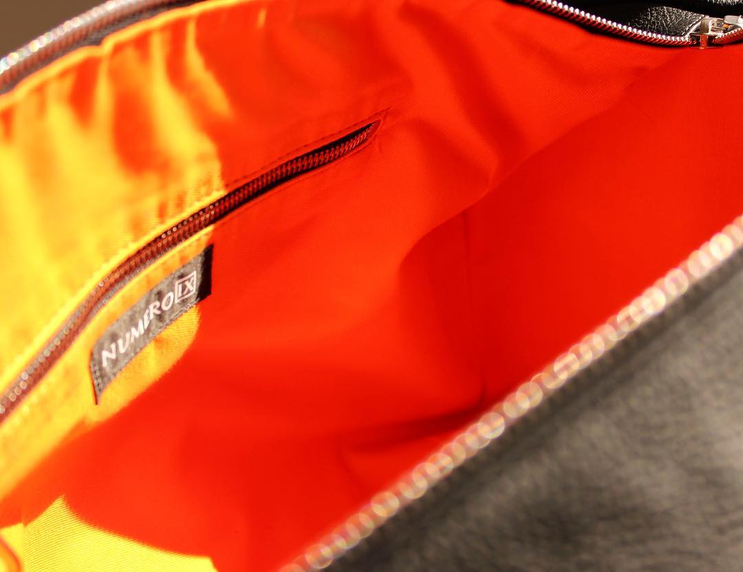IX leather duffle bag