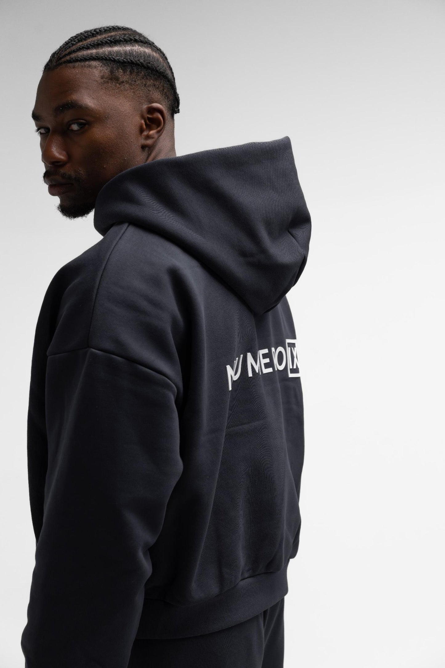 Stone Grey IX Zip Hoodie